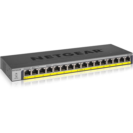 Netgear 16-Port 183W PoE/PoE+ Gigabit Ethernet Unmanaged Switch - GS116PP-100NAS