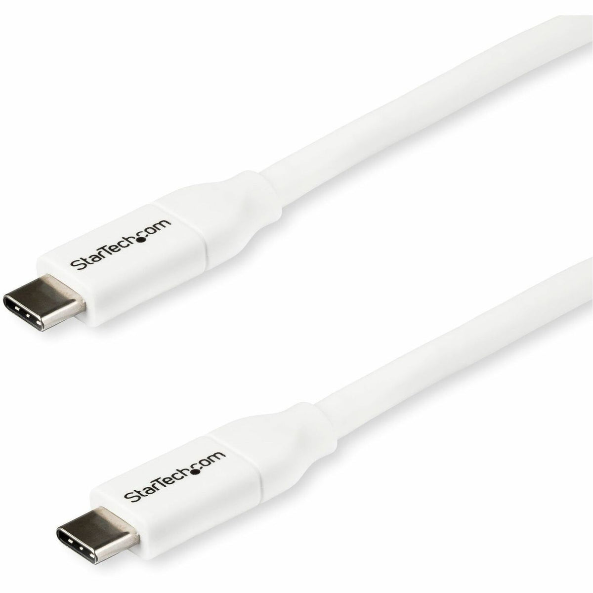 StarTech.com 2m 6 ft USB C to USB C Cable w/ 5A PD - M/M - White - USB 2.0 - USB-IF Certified - USB Type C Cable - USB C Charging Cable - USB C PD Cable - USB2C5C2MW