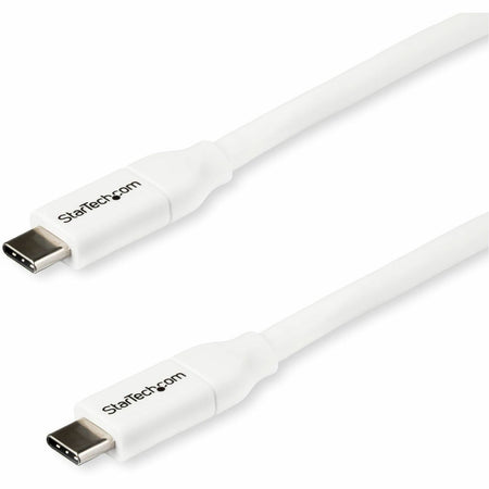 StarTech.com 2m 6 ft USB C to USB C Cable w/ 5A PD - M/M - White - USB 2.0 - USB-IF Certified - USB Type C Cable - USB C Charging Cable - USB C PD Cable - USB2C5C2MW