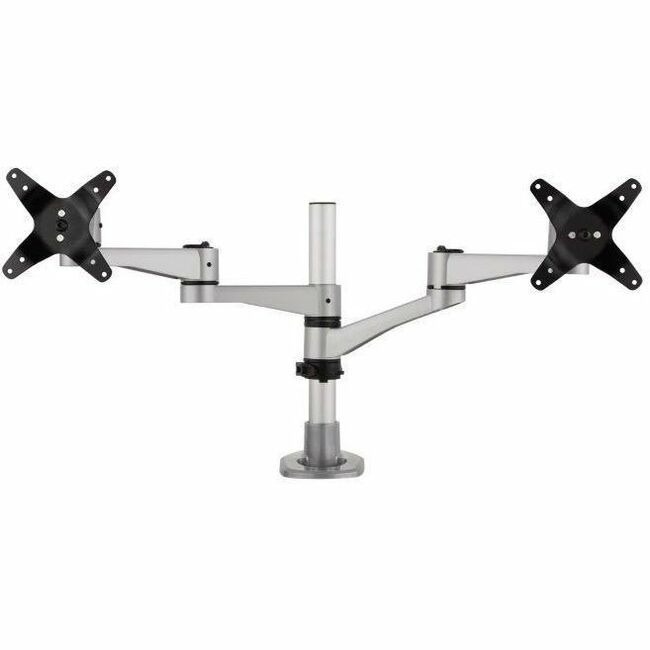 ViewSonic LCD-DMA-001 Monitor Desk Mounting Arm for 2 Monitors up to 24 Inches Each, VESA Compatible, Full Ergonomic Adjustability, 2-in-1 Mounting Base, and Built-In Cable Management - LCD-DMA-001