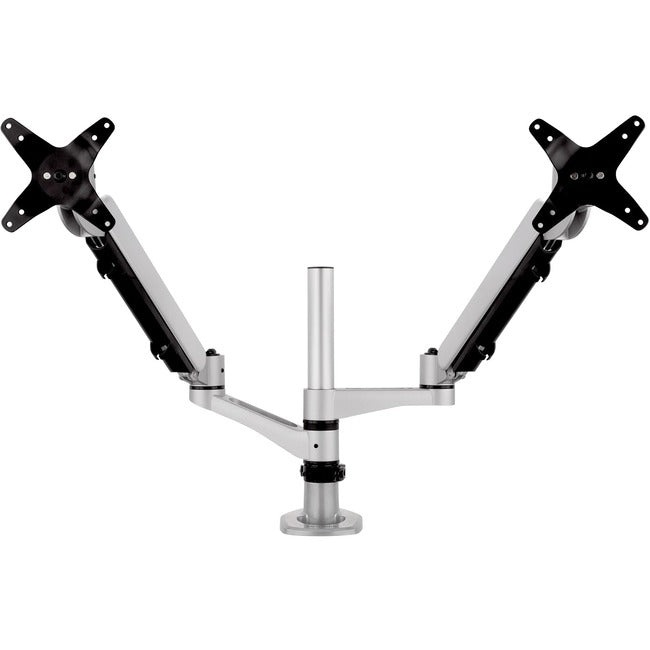 ViewSonic LCD-DMA-002 Spring-Loaded Monitor Desk Mounting Arm for 2 Monitors up to 27 Inches Each, VESA Compatible, Full Ergonomic Adjustability, 2-in-1 Mounting Base, and Built-In Cable Management - LCD-DMA-002