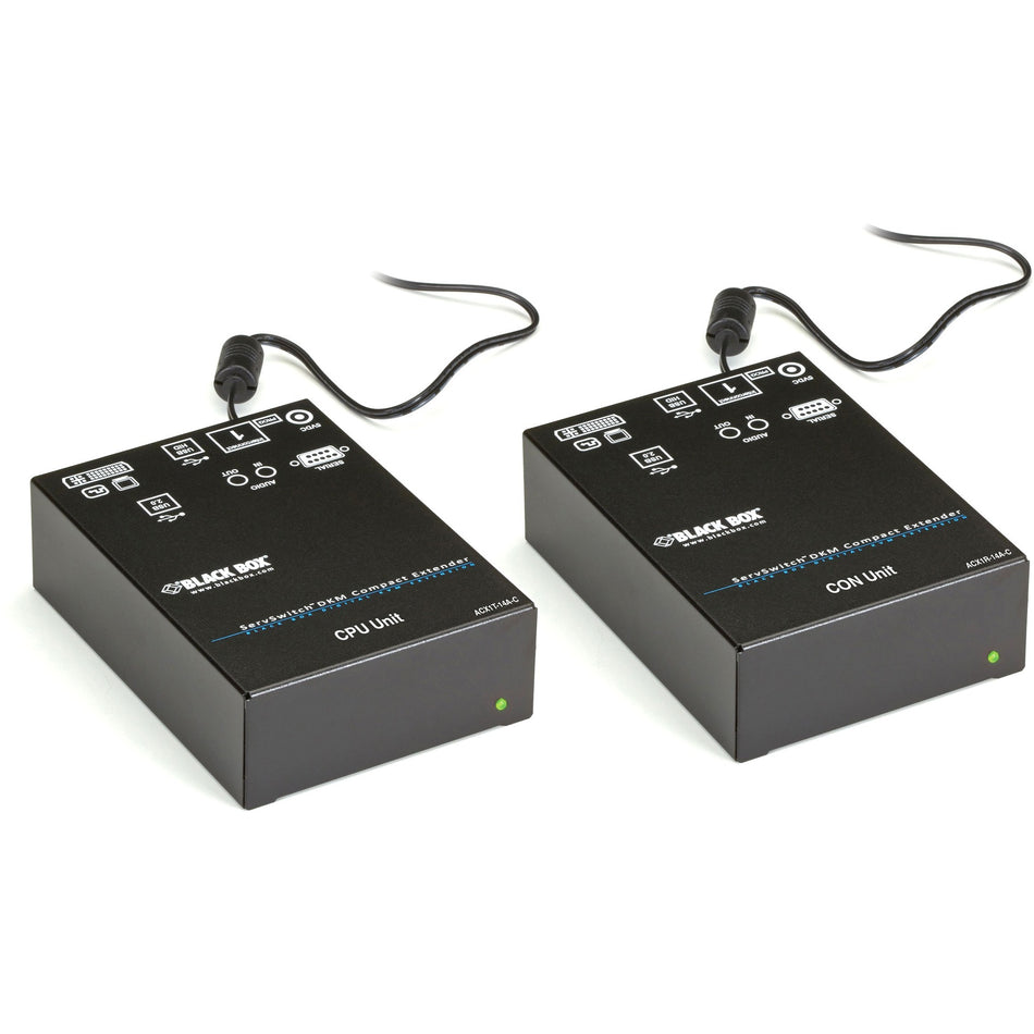 Black Box DKM Compact Switch Kit - CATx, DVI, USB, RS-232, Audio, USB 2.0 - ACX1K-14A-C