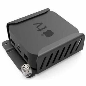 Compulocks Apple TV Security Mount (4th, 4k 1-2nd Gen) (2018-2021) with Cable Lock Black - ATVEN35CL