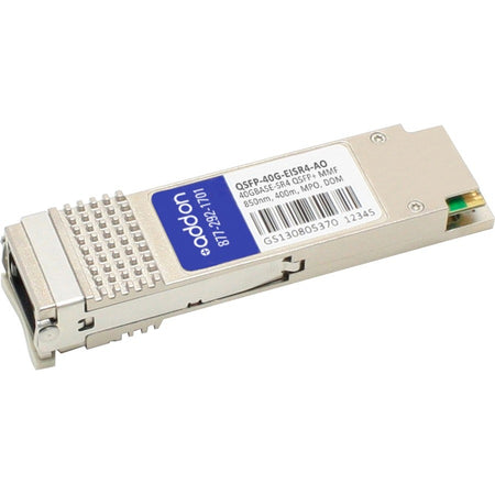 AddOn Huawei QSFP-40G-EISR4 Compatible TAA Compliant 40GBase-SR4 QSFP+ Transceiver (MMF, 850nm, 400m, MPO, DOM) - QSFP-40G-EISR4-AO