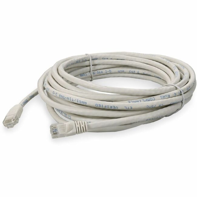 AddOn 25ft RJ-45 (Male) to RJ-45 (Male) Straight White Cat6 UTP PVC Copper Patch Cable - ADD-25FCAT6-WE