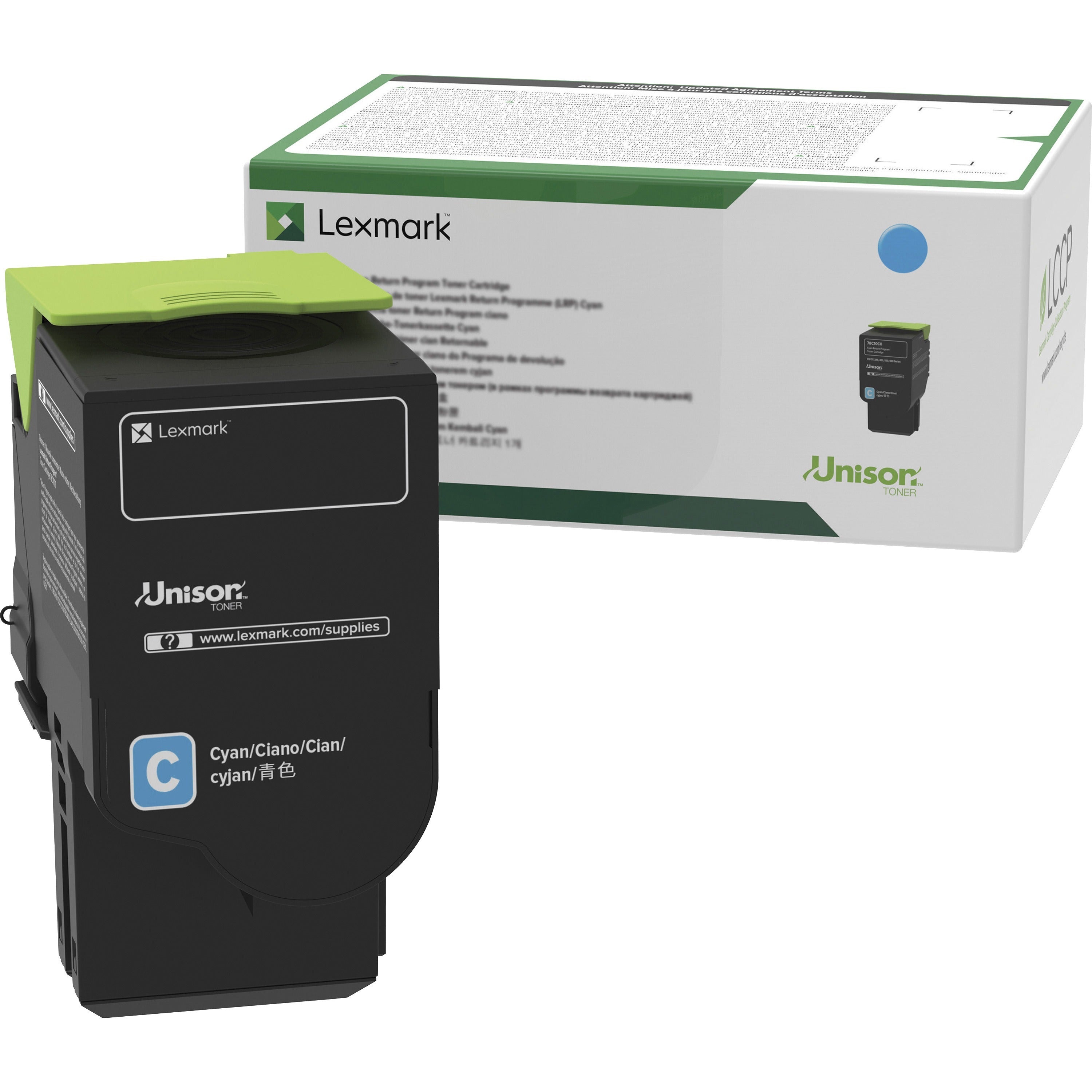 Lexmark Unison Original Standard Yield Laser Toner Cartridge - Cyan - 1 Each - C2310C0