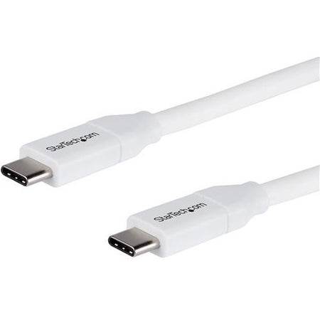 StarTech.com 4m 13 ft USB C to USB C Cable w/ 5A PD - M/M - White - USB 2.0 - USB-IF Certified - USB Type C Cable - USB C Charging Cable - USB C PD Cable - USB2C5C4MW