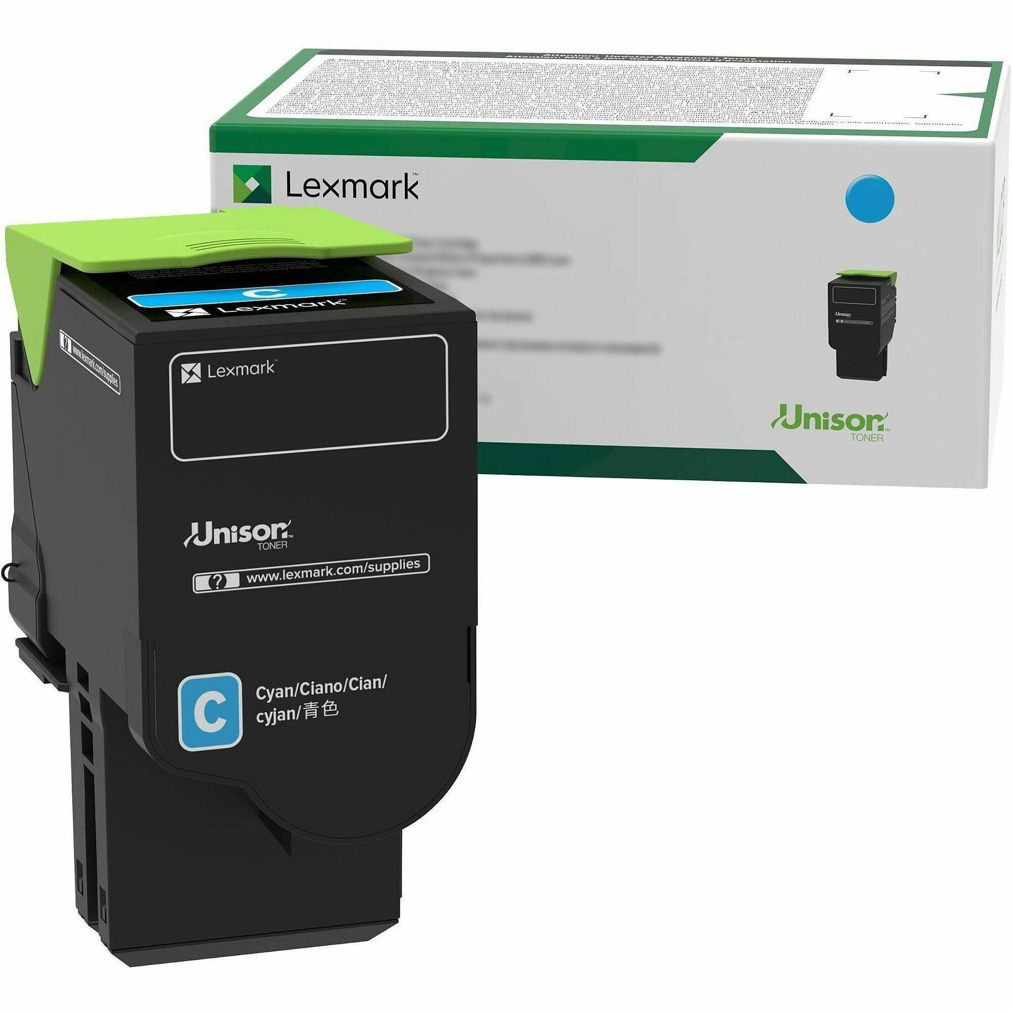Lexmark Unison Original Extra High Yield Laser Toner Cartridge - Cyan - 1 Each - 78C1XC0