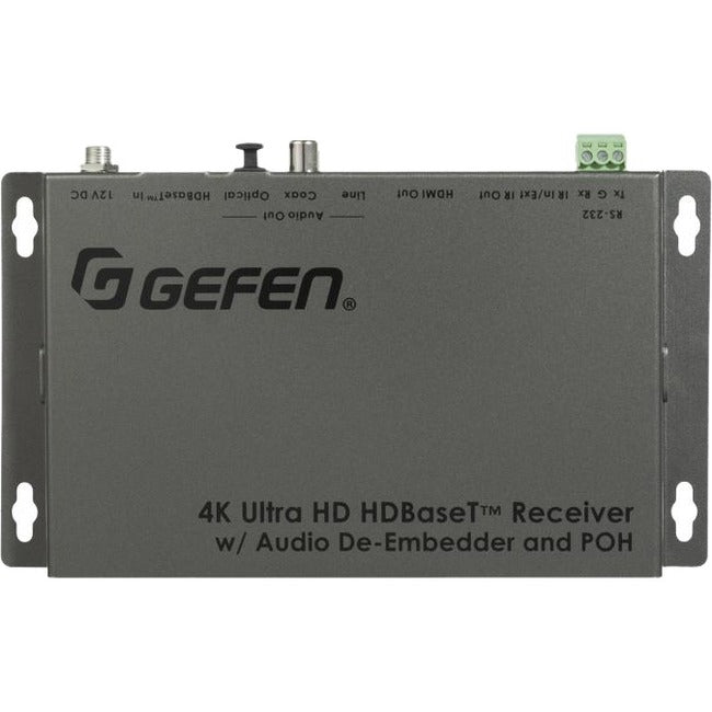 Gefen 4K Ultra HD HDBaseT Receiver w/ Audio De-Embedder and POH - EXT-UHDA-HBTL-RX