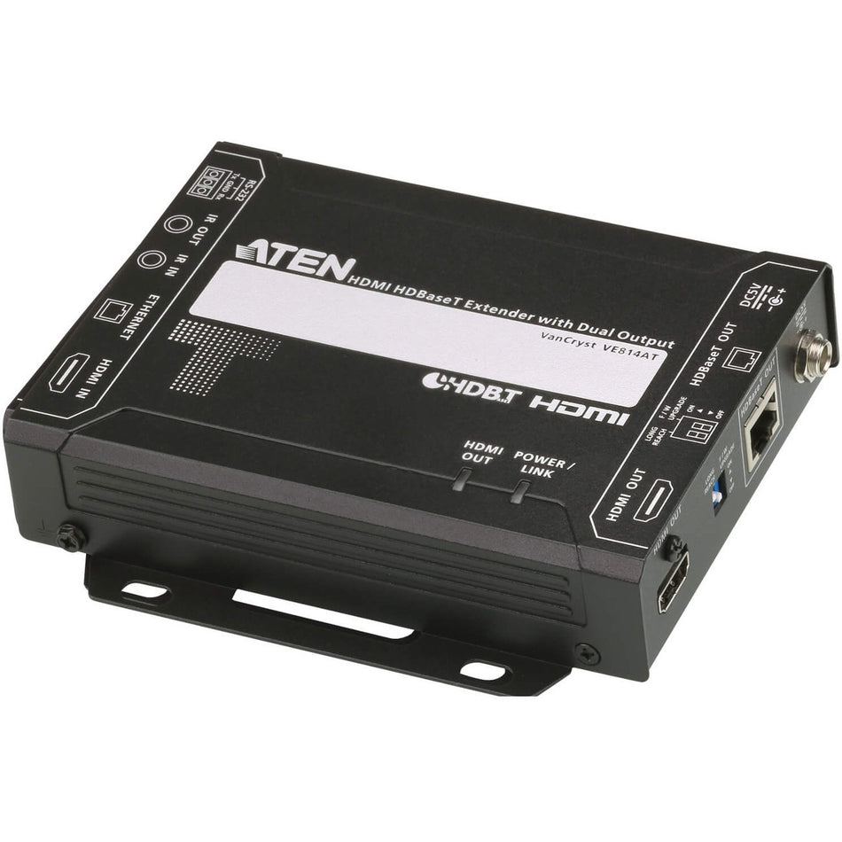 ATEN HDMI HDBaseT Transmitter with Dual Output (4K@100m) (HDBaseT Class A)-TAA Compliant - VE814AT
