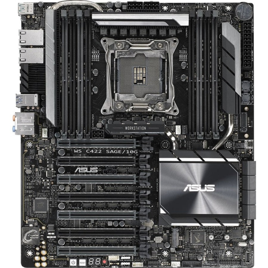 Asus WS C422 SAGE/10G Workstation Motherboard - Intel C422 Chipset - Socket R4 LGA-2066 - Intel Optane Memory Ready - SSI CEB - WS C422 SAGE/10G