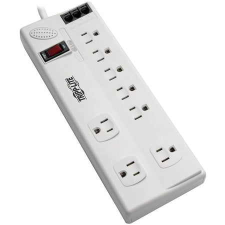 Tripp Lite by Eaton 8-Outlet Surge Protector with DSL/Phone Line/Modem Surge Protection - 3150 Joules 6 ft. (1.83 m) Cord - TLP806TELTAA