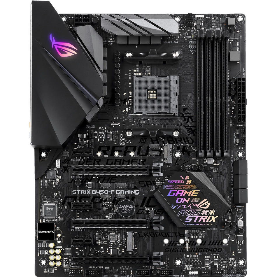 Asus ROG Strix B450-F GAMING Desktop Motherboard - AMD B450 Chipset - Socket AM4 - ATX - ROGSTRIXB450FGAMING