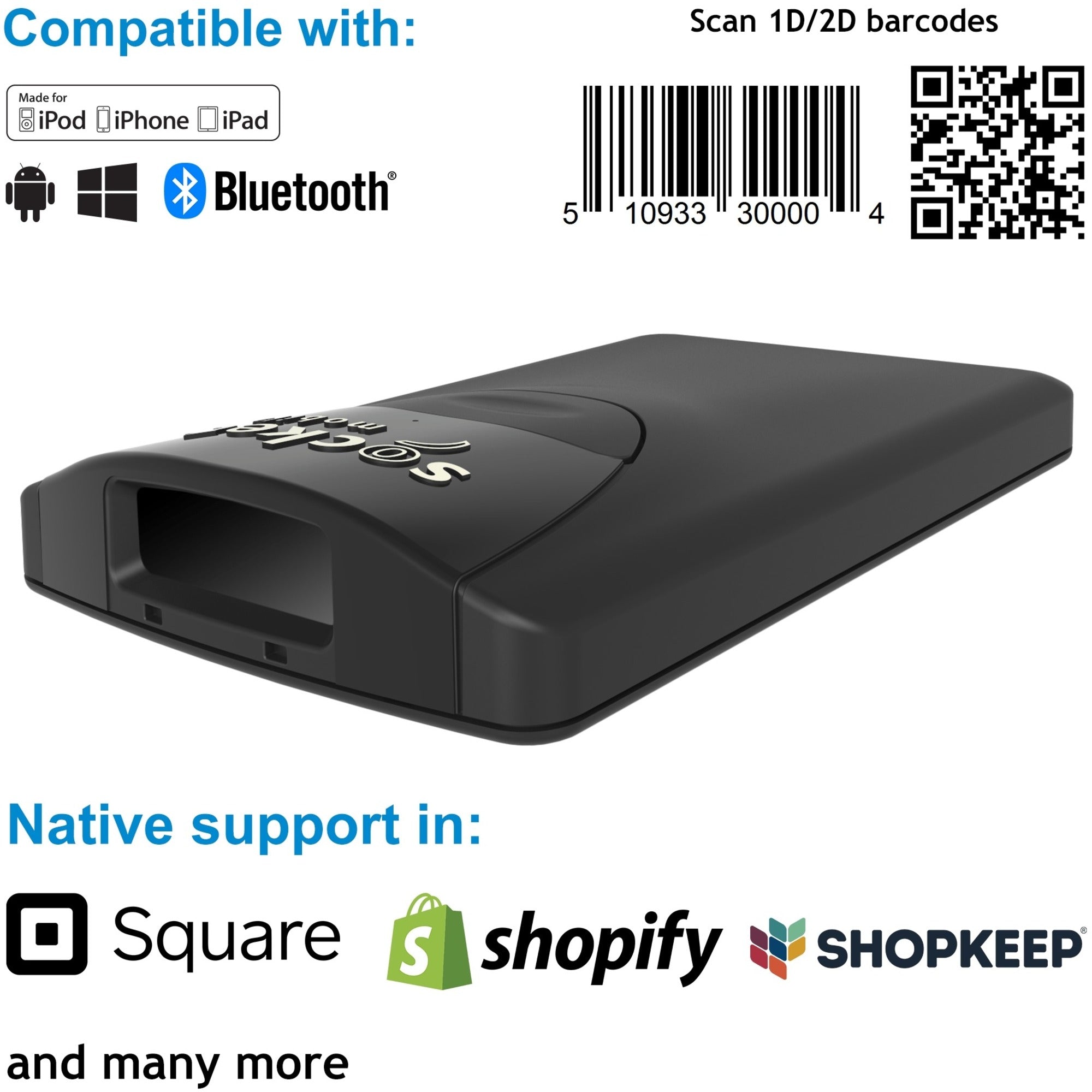 Socket Mobile SocketScan&reg; S860, Ultimate Barcode Scanner, DotCode & Travel ID Reader - CX3443-1899