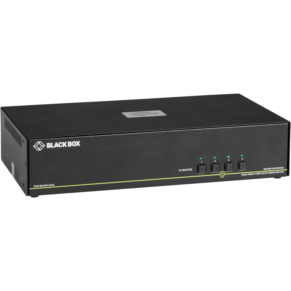 Black Box KVM Switchbox with CAC - SS4P-DH-DVI-UCAC