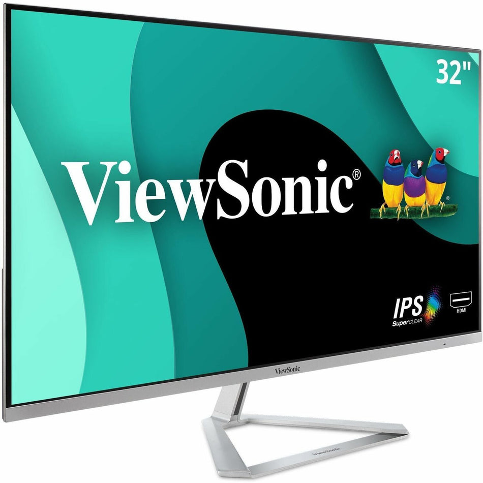ViewSonic VX3276-MHD 32 Inch 1080p Widescreen IPS Monitor with Ultra-Thin Bezels, Screen Split Capability HDMI and DisplayPort - VX3276-MHD