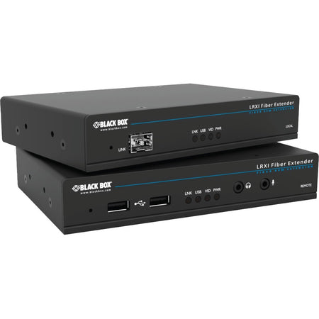 Black Box LRXI Industrial KVM Extender - DVI, USB 2.0, Audio, Serial Over Fibre - ACU5600A-SM