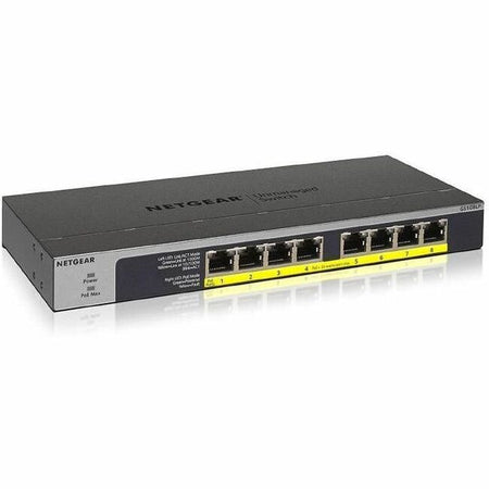 Netgear 8-Port PoE/PoE+ Gigabit Ethernet Unmanaged Switch (GS108LP) - GS108LP-100NAS