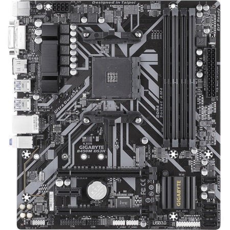 Gigabyte Ultra Durable B450M DS3H Desktop Motherboard - AMD B450 Chipset - Socket AM4 - Micro ATX - B450M DS3H