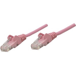 Intellinet Network Solutions Cat6 UTP Network Patch Cable, 7 ft (2.0 m), Pink - 392785