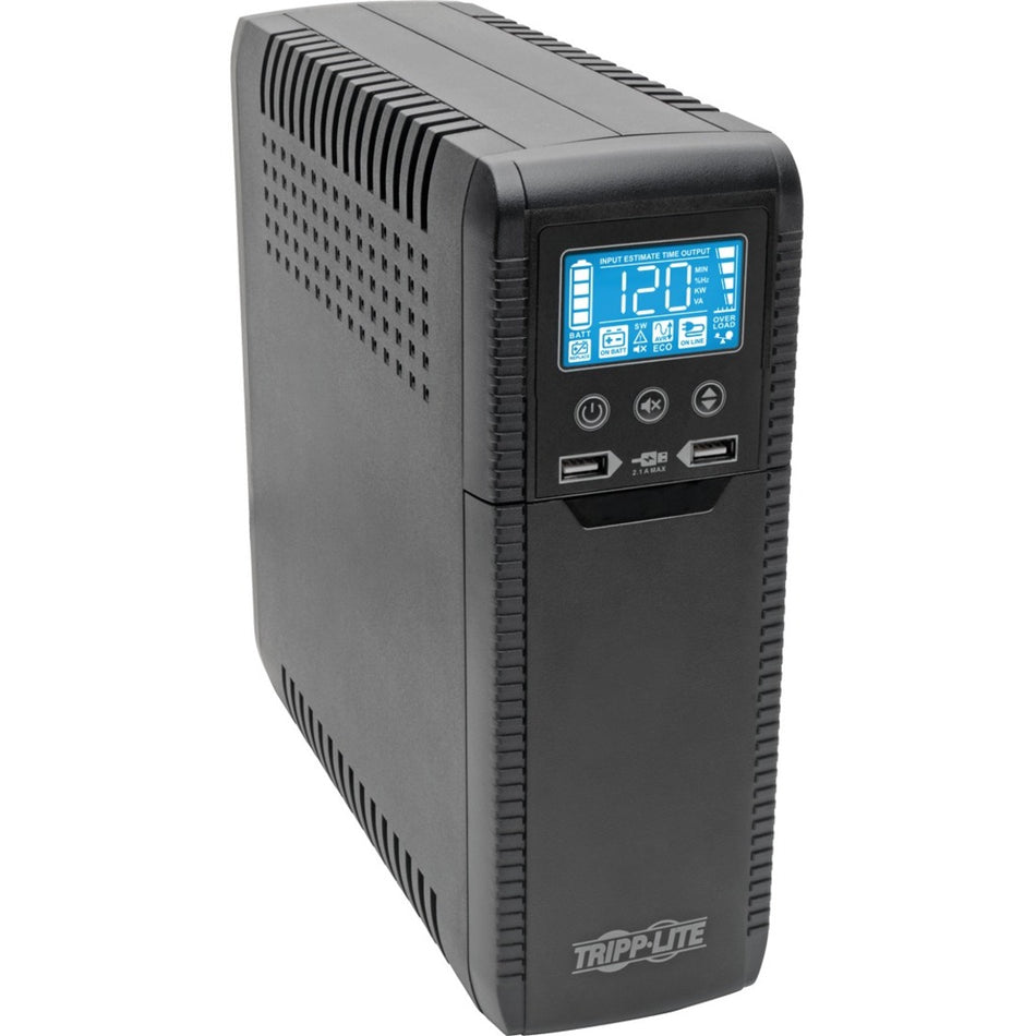 Tripp Lite by Eaton UPS Line-Interactive UPS with USB and 8 Outlets - 120V 1000VA 600W 50/60 Hz AVR ECO Series - ECO1000LCD