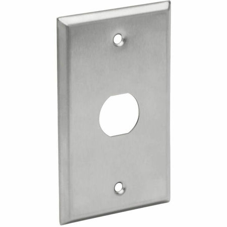Eaton Tripp Lite Series 1-Port Single Gang Faceplate, Stainless Steel, Industrial Grade, IP44, TAA - N206-FP01-IND
