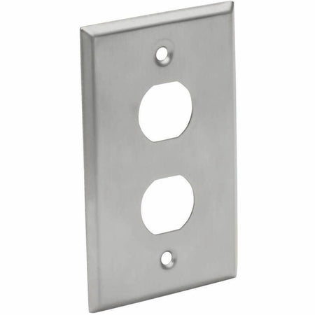 Tripp Lite by Eaton 2-Port Single Gang Faceplate Stainless Steel Industrial Grade IP44 TAA - N206-FP02-IND
