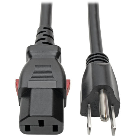 Eaton Tripp Lite Series Computer Power Cord, NEMA 5-15P to Locking C13 - 10A, 125V, 18 AWG, 10 ft. (3.05 m) - P006-L10