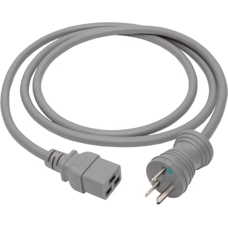 Tripp Lite by Eaton Hospital-Grade Power Cord NEMA 6-15P to C19 - Heavy-Duty Green Dot 15A 250V 14 AWG 6 ft. (1.83 m) Gray - P033-006-GY-HG