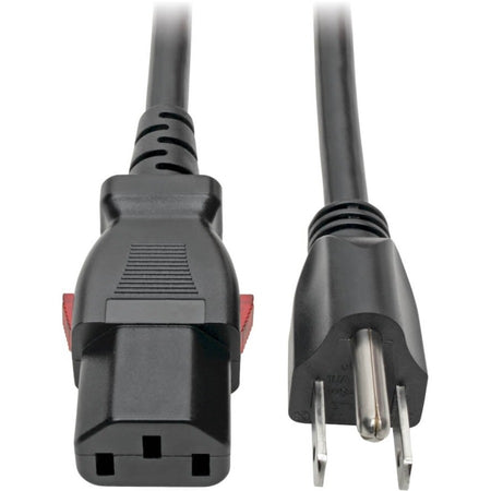 Eaton Tripp Lite Series Computer Power Cord, NEMA 5-15P to Locking C13 - 10A, 125V, 18 AWG, 1 ft. (0.31 m) - P006-L01