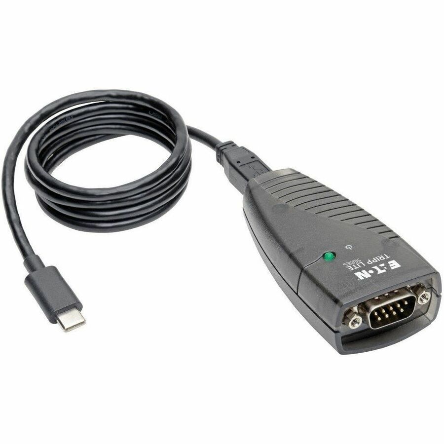 Eaton Tripp Lite Series USB-C to Serial DB9 RS232 Adapter Cable - 3 ft. (0.91 m) Keyspan, High-Speed (M/M), TAA - USA-19HS-C