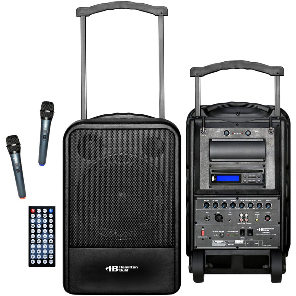 Hamilton Buhl High Quality PA System - DVD/CD/MP3 Bluetooth&reg; and Wireless Handheld Microphones - VENU100A