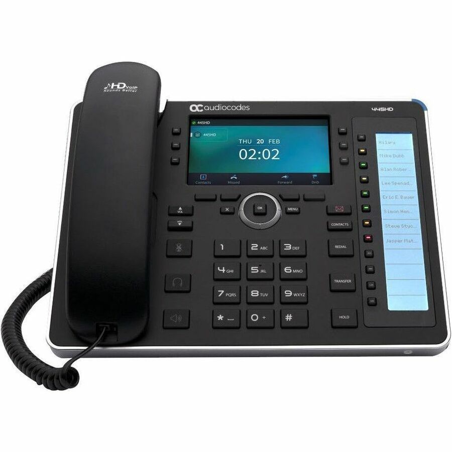 AudioCodes IP Phone - Cordless - Cordless - Bluetooth - Black - UC445HDEG