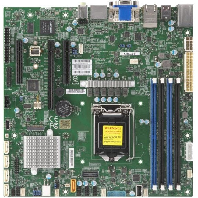 Supermicro X11SCZ-F Workstation Motherboard - Intel C246 Chipset - Socket H4 LGA-1151 - Micro ATX - MBD-X11SCZ-F-O