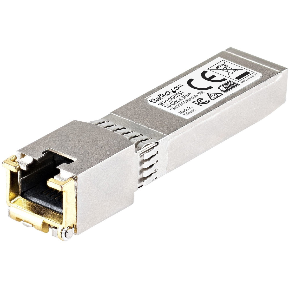 StarTech.com Cisco SFP-10GB-T-X Compatible SFP+ Module - 10GBASE-T - 10GE Gigabit Ethernet SFP+ SFP to RJ45 Cat6/Cat5e Transceiver - 30m - SFP10GBTCST