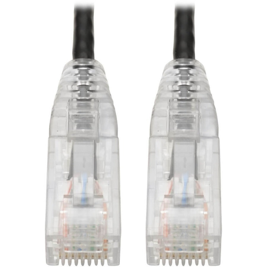 Tripp Lite by Eaton Cat6 Gigabit Snagless Slim UTP Ethernet Cable (RJ45 M/M) PoE Black 1 ft. (0.31 m) - N201-S01-BK