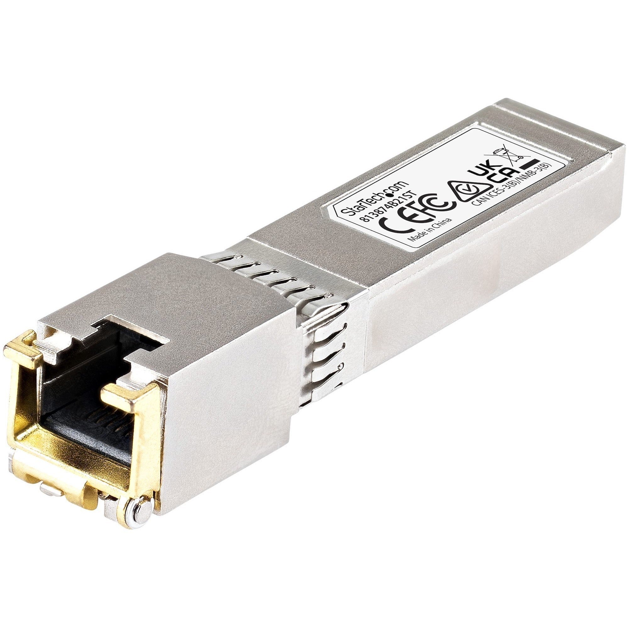 StarTech.com HPE 813874-B21 Compatible SFP+ Module - 10GBASE-T - 10GE Gigabit Ethernet SFP+ to RJ45 Cat6/Cat5e - 30m - 813874B21ST