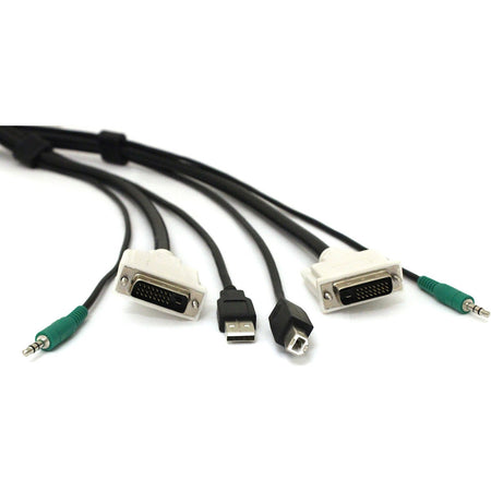 Black Box DVI KVM Cable - USB A-B, 3.5mm Audio, 6-ft. (1.8-m) - SKVMCBL-DVI-06