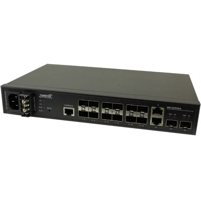 Transition Networks Managed Gigabit Ethernet Fiber Switch - SM12DP2XA-NA