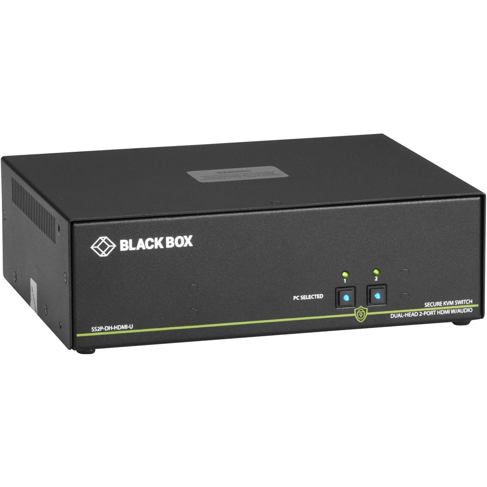 Black Box NIAP 3.0 Secure 2-Port Dual-Head HDMI KVM Switch - SS2P-DH-HDMI-U