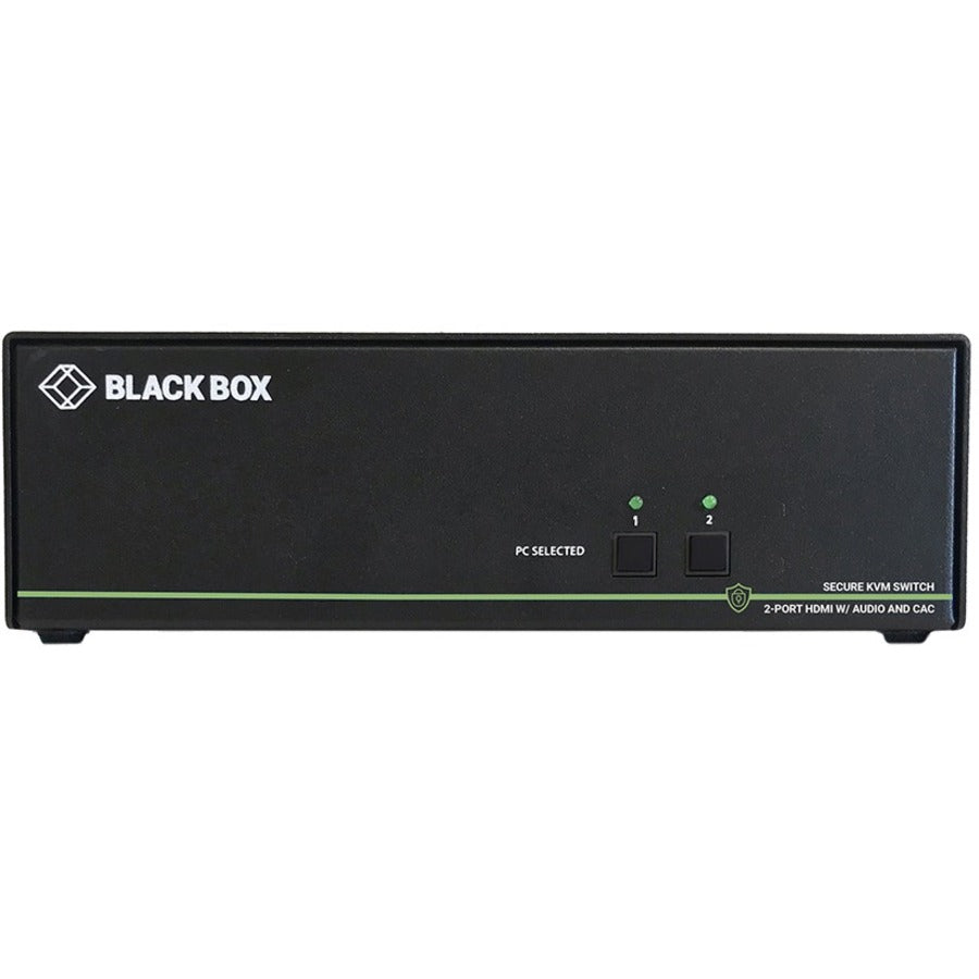 Black Box Secure NIAP 3.0 KVM Switch - Dual-Head, HDMI, CAC, 4K, 2-Port - SS2P-DH-HDMI-UCAC