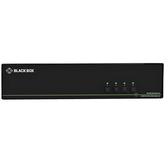 Black Box Secure KVM Switch, DVI-I, 4-Port, CAC NIAP 3.0 (Quad Head) - SS4P-QH-DVI-UCAC