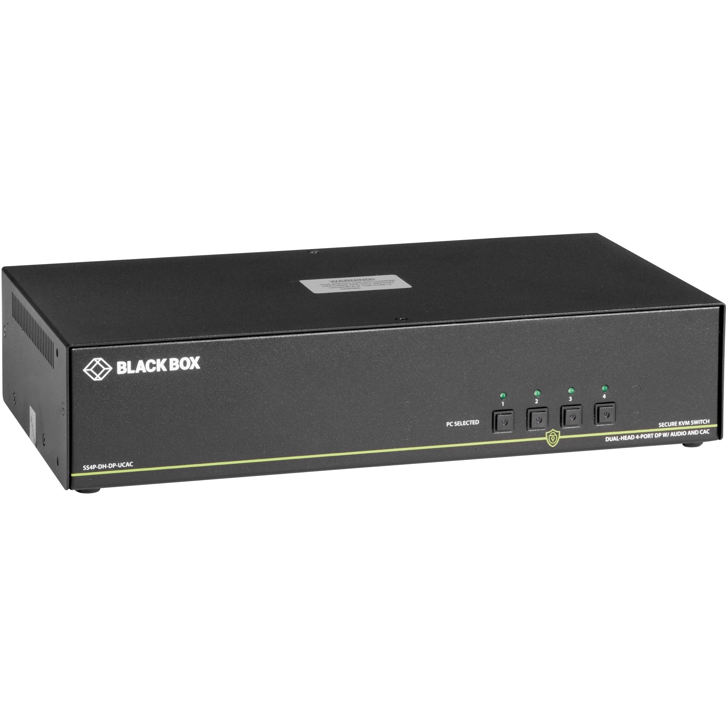 Black Box KVM Switchbox with CAC - SS4P-DH-DP-UCAC