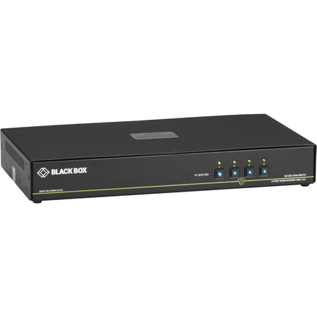 Black Box Secure NIAP 3.0 KVM Switch - Single-Head, HDMI, CAC, 4K, 4-Port - SS4P-SH-HDMI-UCAC