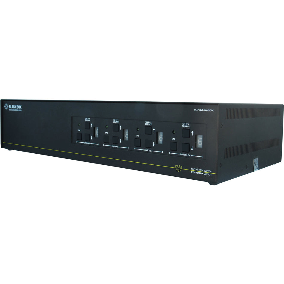 Black Box NIAP 3.0 Secure 8-Port Matrix-2 User DVI-I KVM Switch, CAC - SS8P-DVI-8X4-UCAC