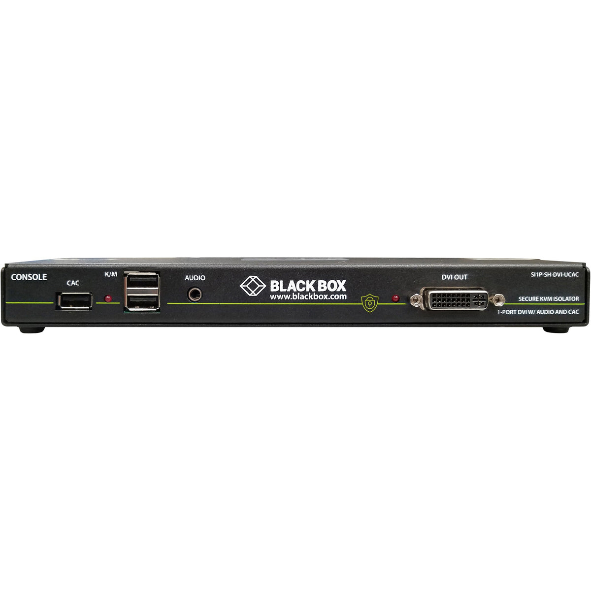 Black Box Secure NIAP 3.0 Single-Head DVI-I USB KVM Defender with CAC - SI1P-SH-DVI-UCAC