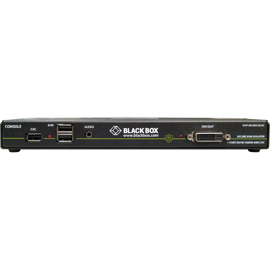 Black Box Secure NIAP 3.0 Single-Head DVI-I USB KVM Defender with CAC - SI1P-SH-DVI-UCAC