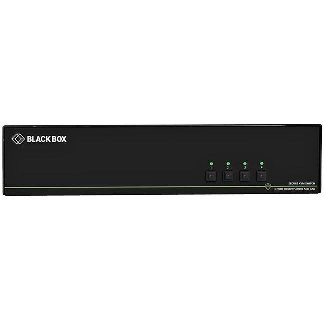 Black Box Secure KVM Switch, DisplayPort, 4-Port, CAC, NIAP 3.0 (Quad Head) - SS4P-QH-DP-UCAC