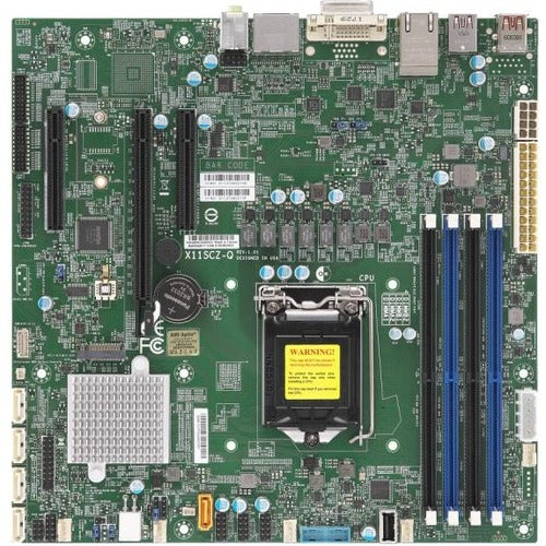 Supermicro X11SCZ-Q Desktop Motherboard - Intel Q370 Chipset - Socket H4 LGA-1151 - Micro ATX - MBD-X11SCZ-Q-O