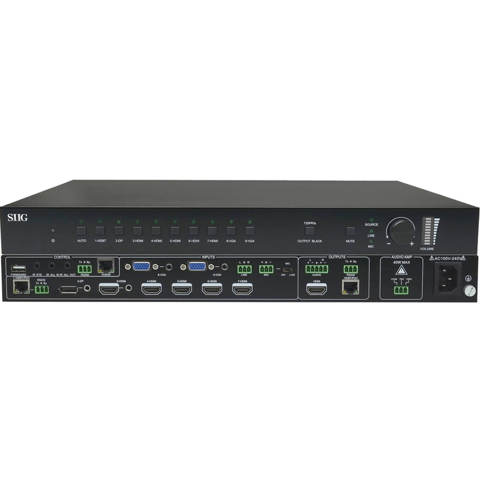 SIIG 9x1 HDBaseT 4K Scaler Switcher - CE-H24311-S1